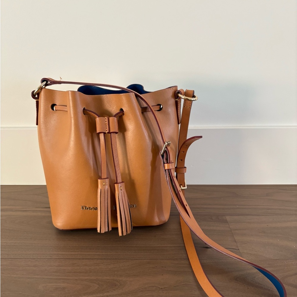 Dooney & Bourke Brown Leather Bucket Bag